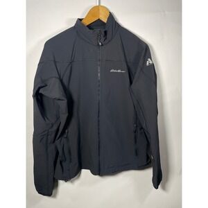 Eddie Bauer First Ascent Jacket Women's L Black Full Zip Lightweight‎ Coat